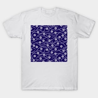 Blue Batik Floral T-Shirt